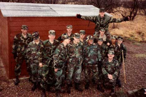 MIOBC members standing by shed